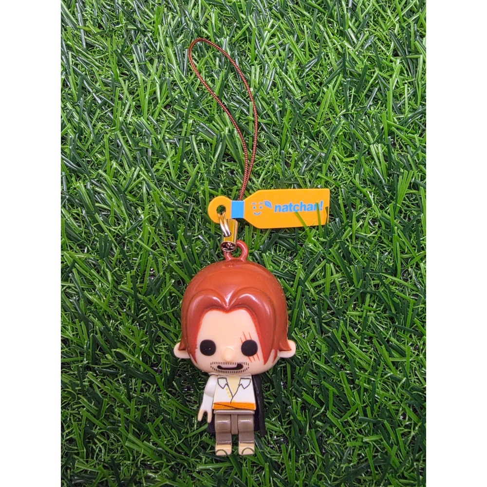 One Piece Shanks Natchan Orange Juice Promo Strap Figure Anime Charm Red Hair